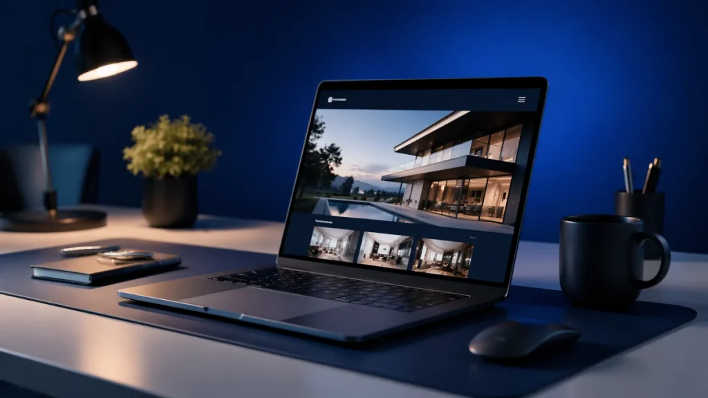 Modern custom website layouts displayed across desktop and mobile screens